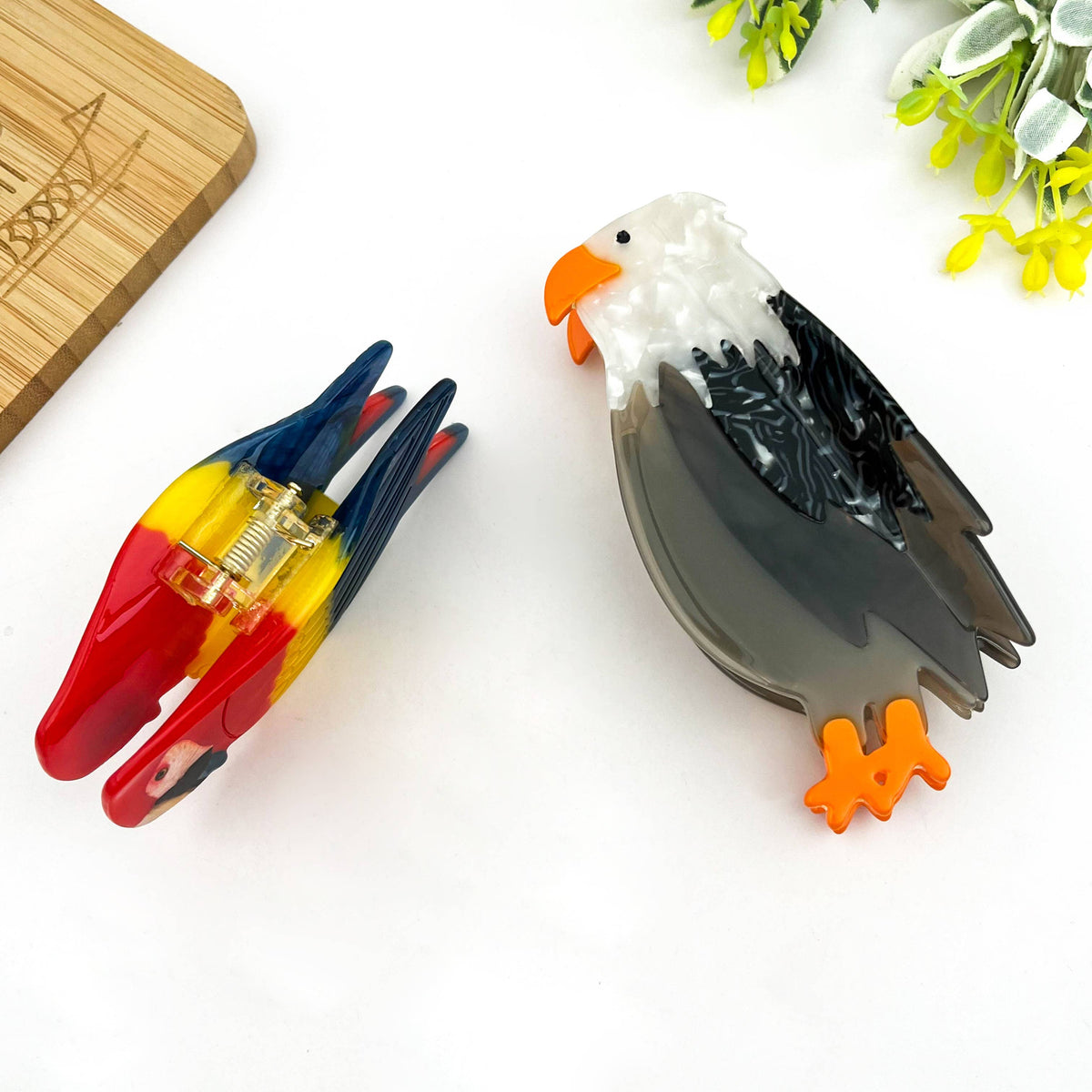 Colorful Parrot Claw Hair Clip, Acetate Eagle Hair Clip - The Feral Market