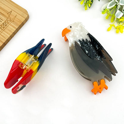 Colorful Parrot Claw Hair Clip, Acetate Eagle Hair Clip - The Feral Market