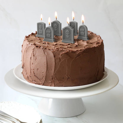 FAREWELL PARTY Tombstone Candles - Set of 6