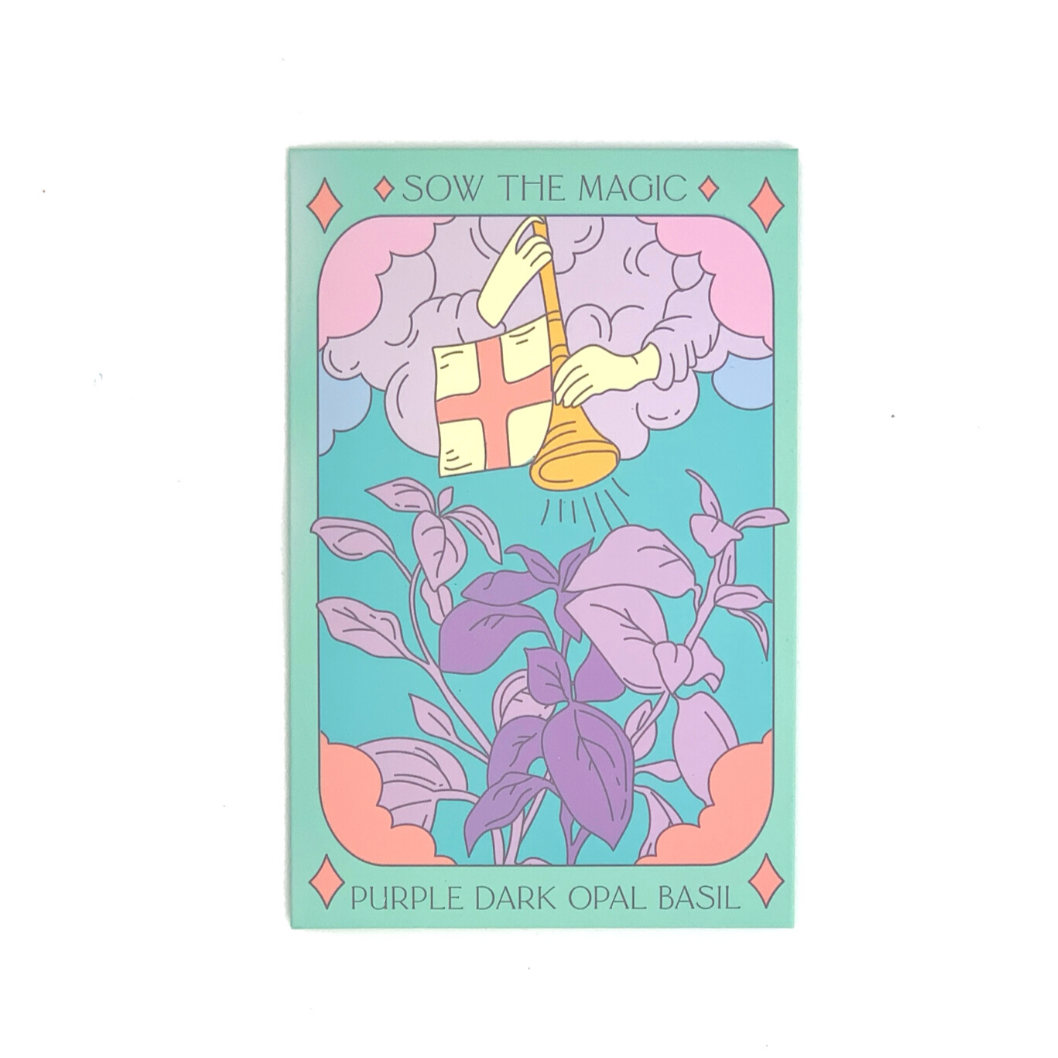 Purple Dark Opal Basil Tarot Garden + Gift Seed Packet - Thumbnail 3