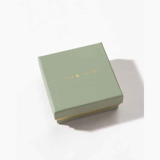 Gemstone Edge Huggie Hoop Earring Gold - Labradorite