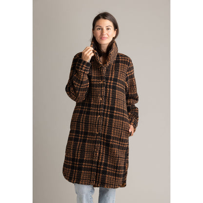 Women's Ainsley Long Sherpa Button Coat