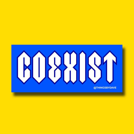 COOL COEXIST Bumper Sticker
