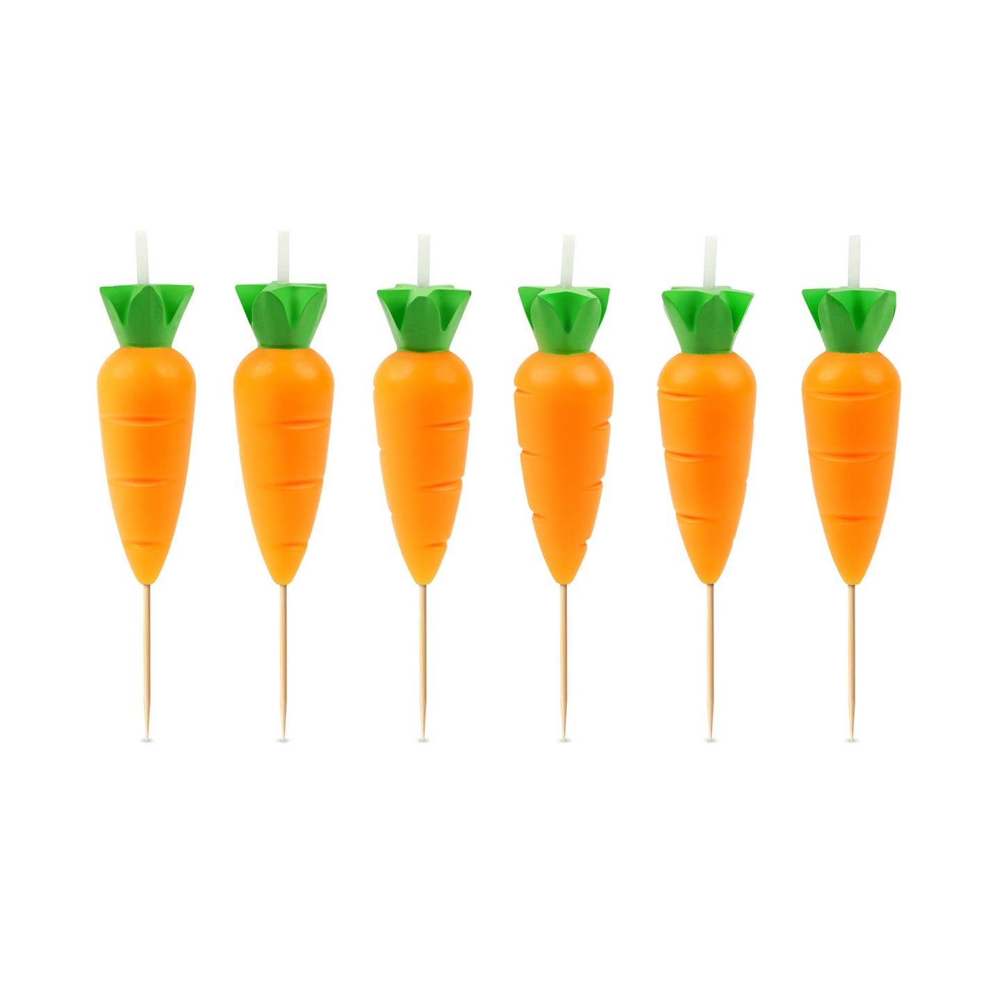 GARDEN PARTY Carrot Candles - Set of 6