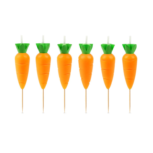 GARDEN PARTY Carrot Candles - Set of 6