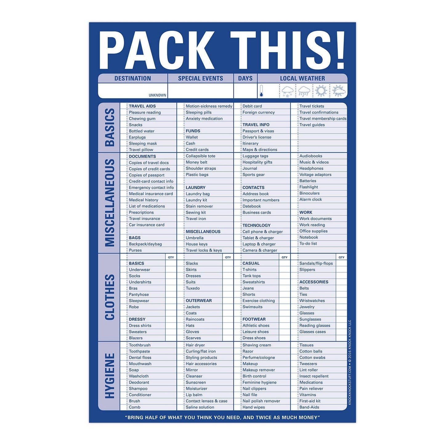 Pack This! Pad (Blue)