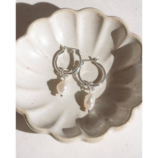 Silver Sea Hoops