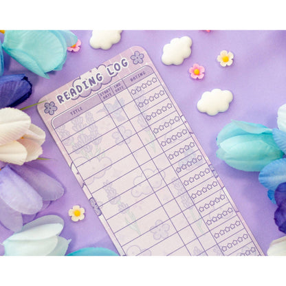 Lavender Dreams Reading Log Bookmark