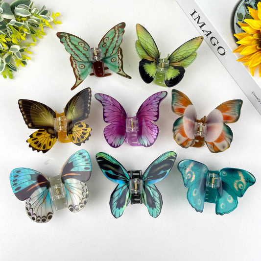 Colorful butterfly hair clips elegant beautiful hair clip - The Feral Market