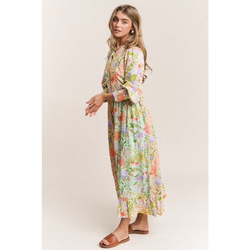 Holly Floral Print Midi Dress