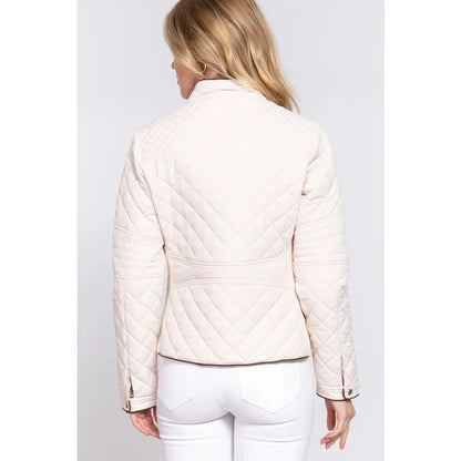Rib Quilted Padded Jacket