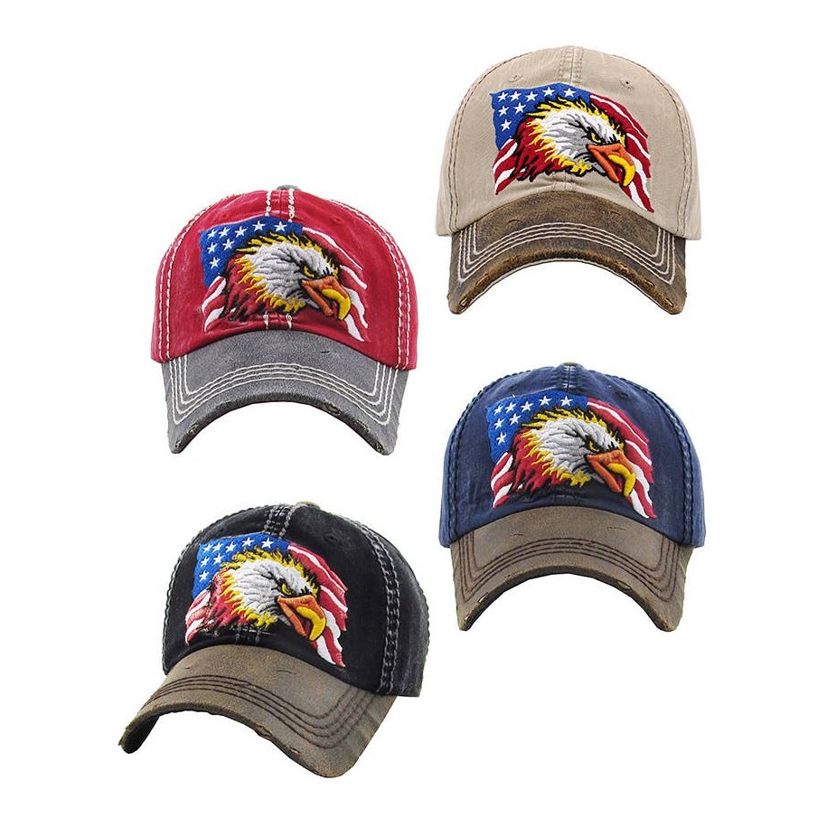 American Flag Eagle Flag Vintage Baseball Cap