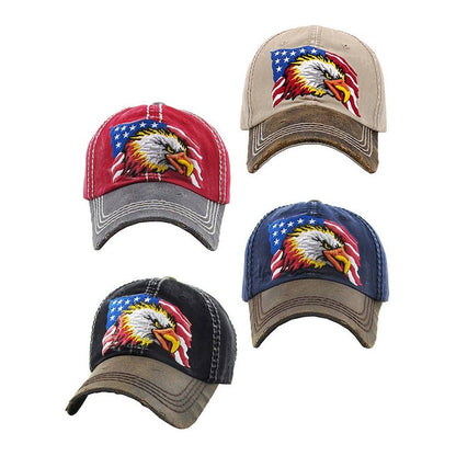 American Flag Eagle Flag Vintage Baseball Cap