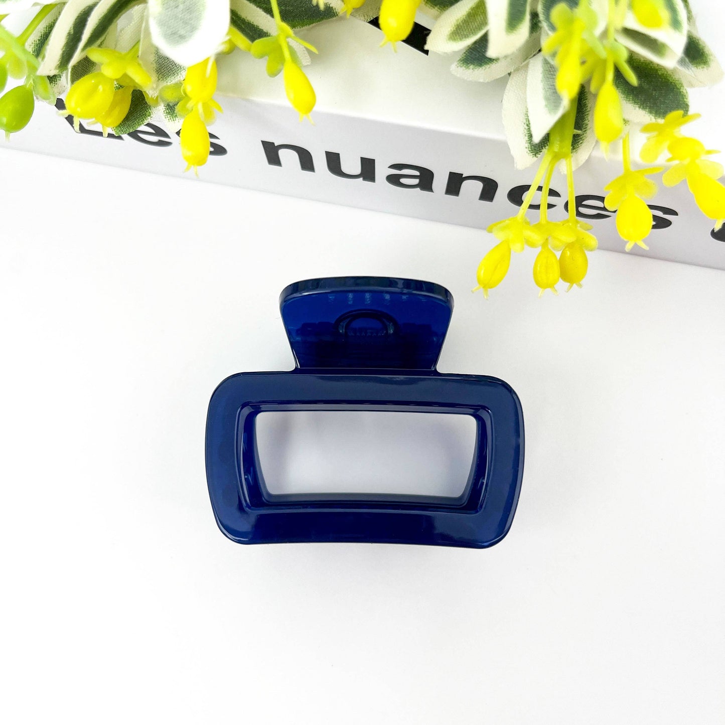 Square Thickened Hair Clip, Blue Series Claw Clip