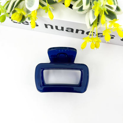 Square Thickened Hair Clip, Blue Series Claw Clip