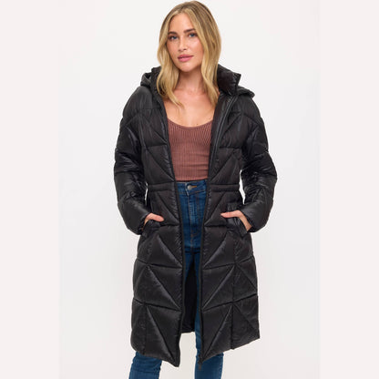 Eclipse Geometric Puffer Coat