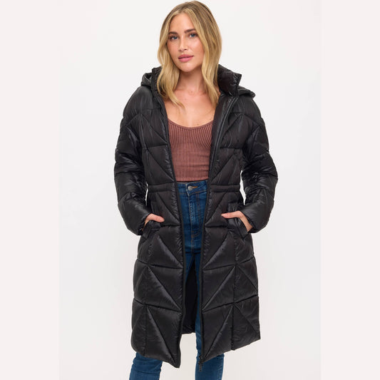 Eclipse Geometric Puffer Coat