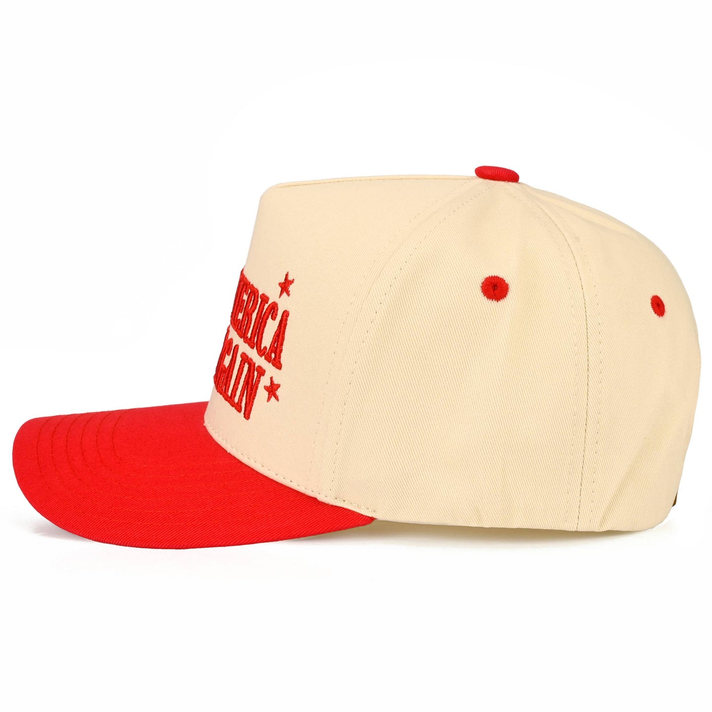 C.C MAKE AMERICA PARTY AGAIN Letter on Two Tone Trucker Hat