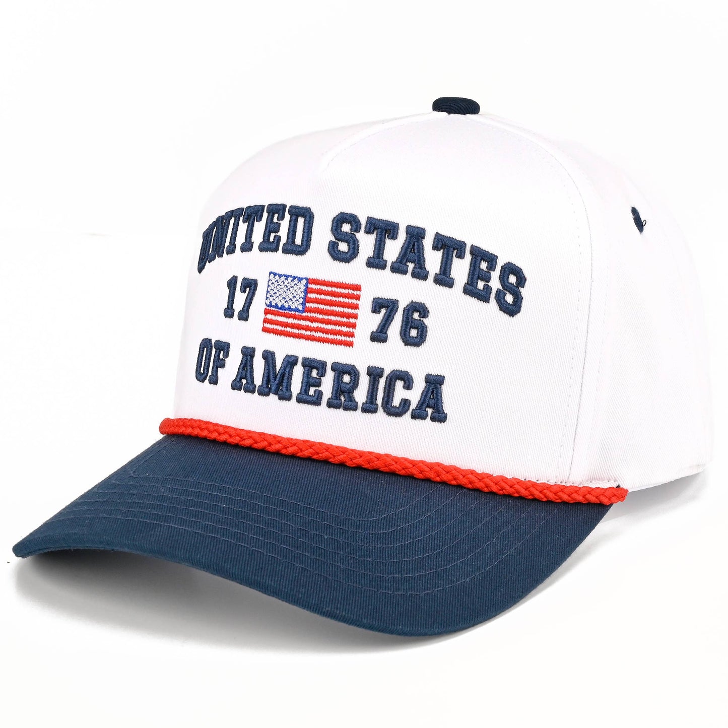 C.C UNITED STATES 1776 Letter on Two Tone Trucker Hat