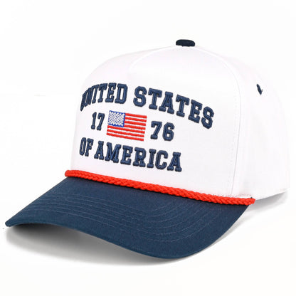 C.C UNITED STATES 1776 Letter on Two Tone Trucker Hat