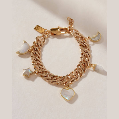 Lunar Legends Moonstone Charm Bracelet
