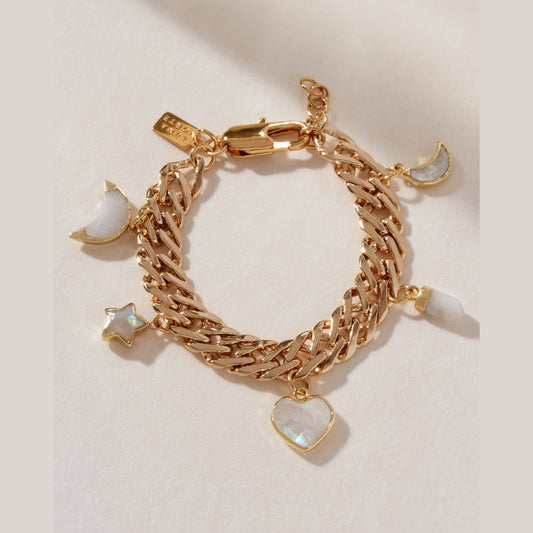 Lunar Legends Moonstone Charm Bracelet