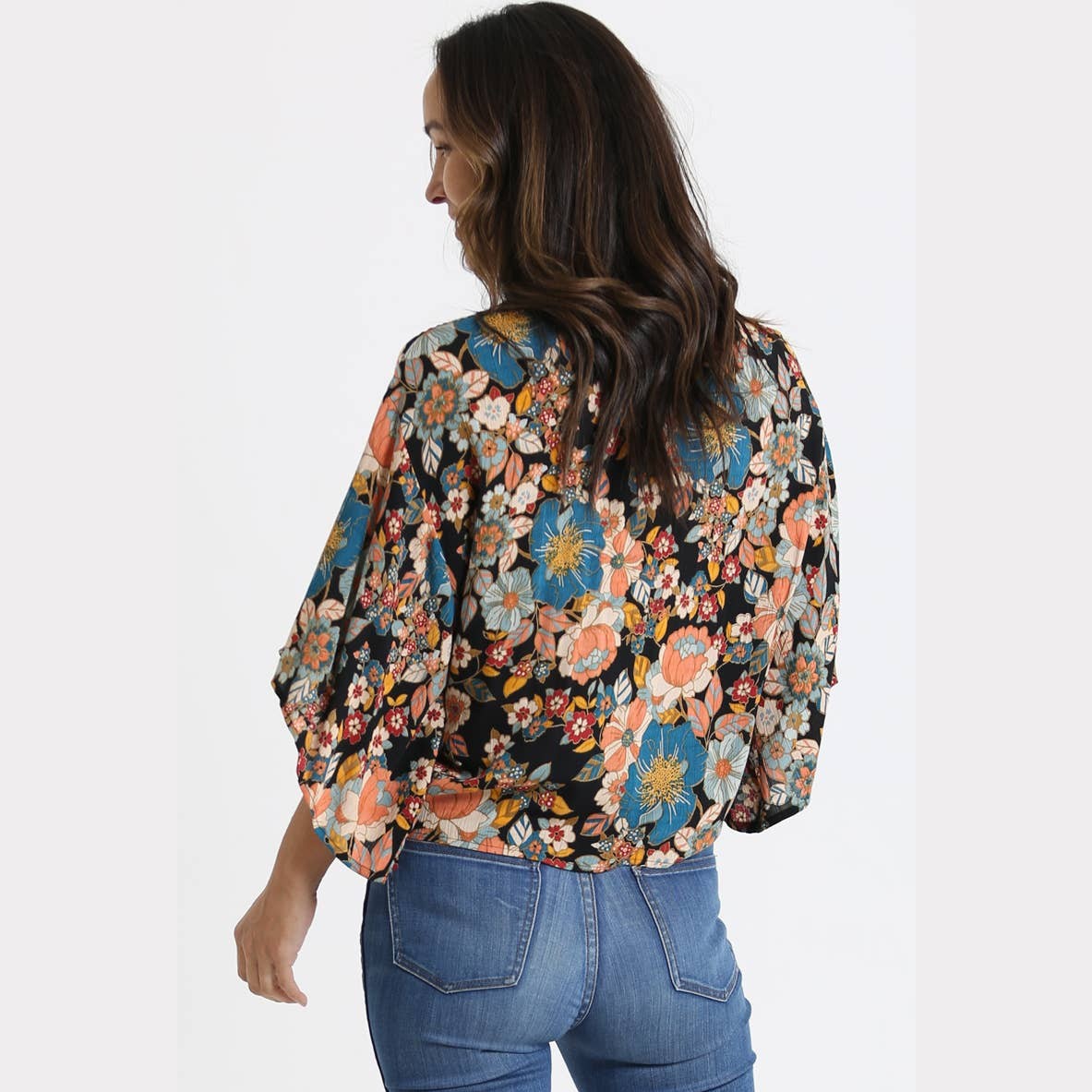 Flower Party Tie Up Blouse