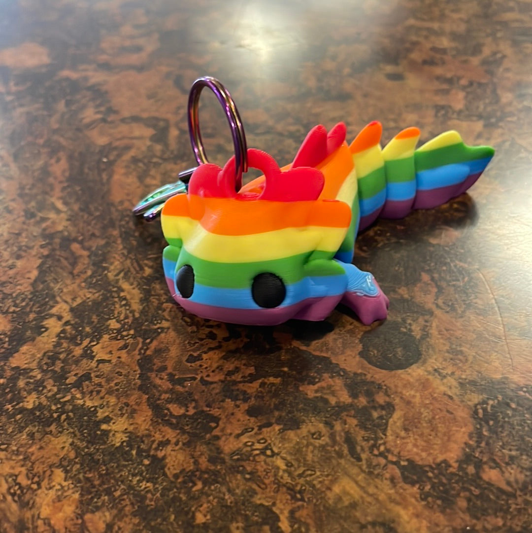 3D Printed Axolotl Keychain