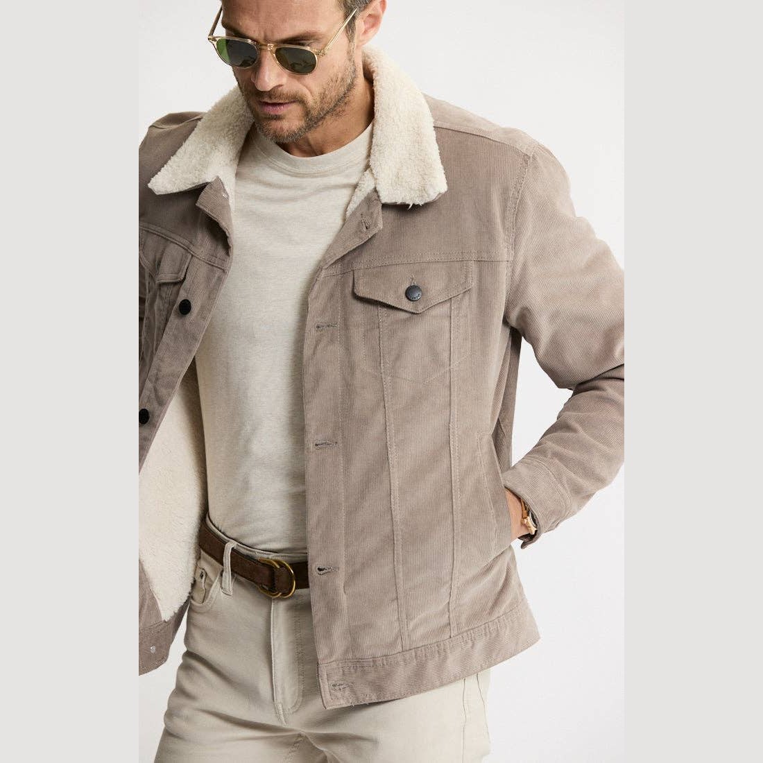 Sherpa Lined Corduroy Trucker Jacket - The Feral Market