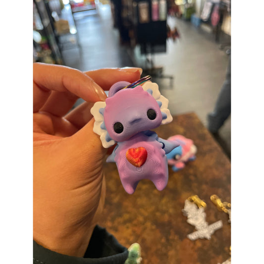 3D Printed Cute Axolotl Pixie Keychain