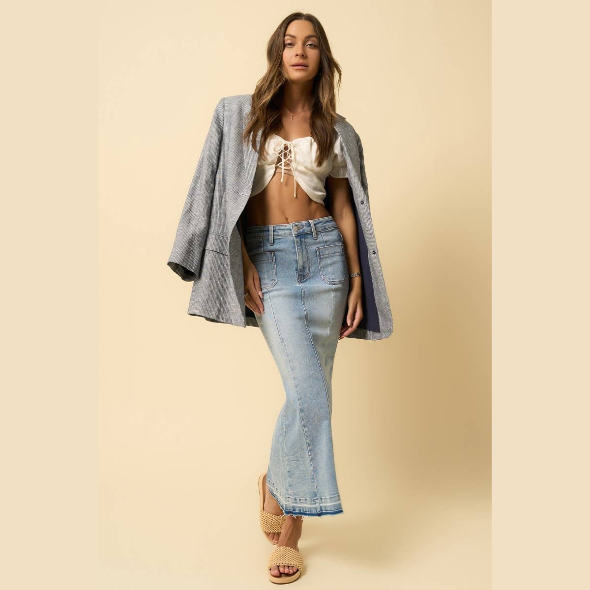 Mermaid Maxi Denim Skirt - The Feral Market