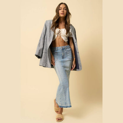 Mermaid Maxi Denim Skirt - The Feral Market