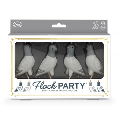 FLOCK PARTY Pigeon Candles - Set of 4