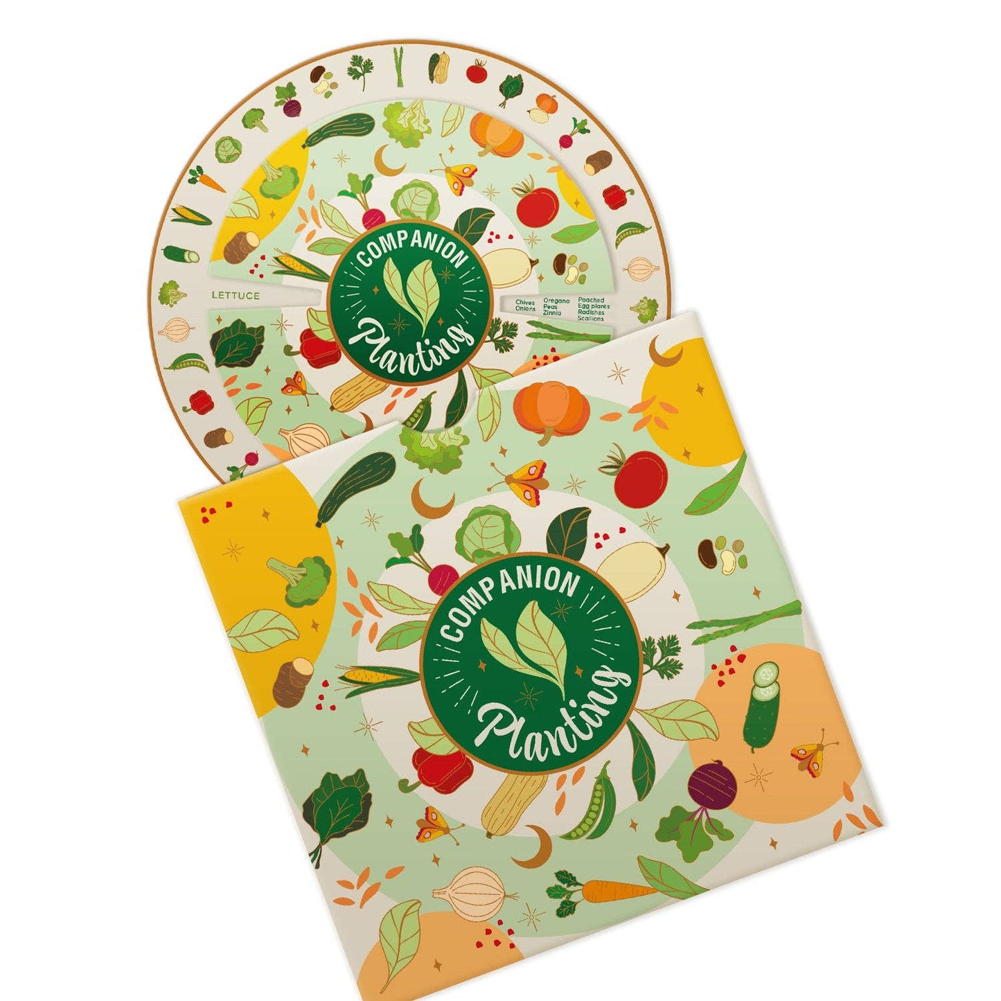 Companion Planting Spinner Card – Garden Guide for Thriving Crops & Natural Pest Control