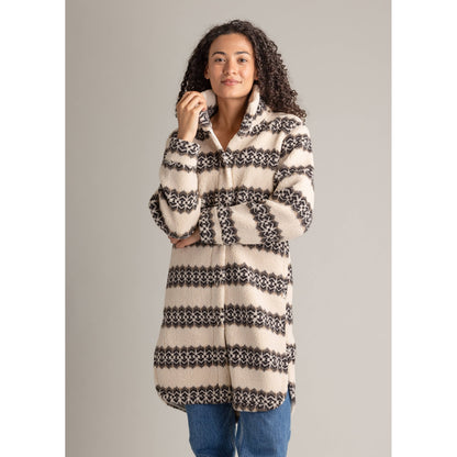 Women's Ainsley Long Sherpa Button Coat