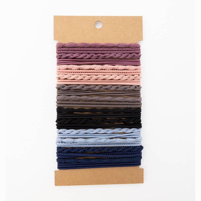 Solid Hues Twisted Stackable Hair Tie Bracelet Set 🥰 - The Feral Market