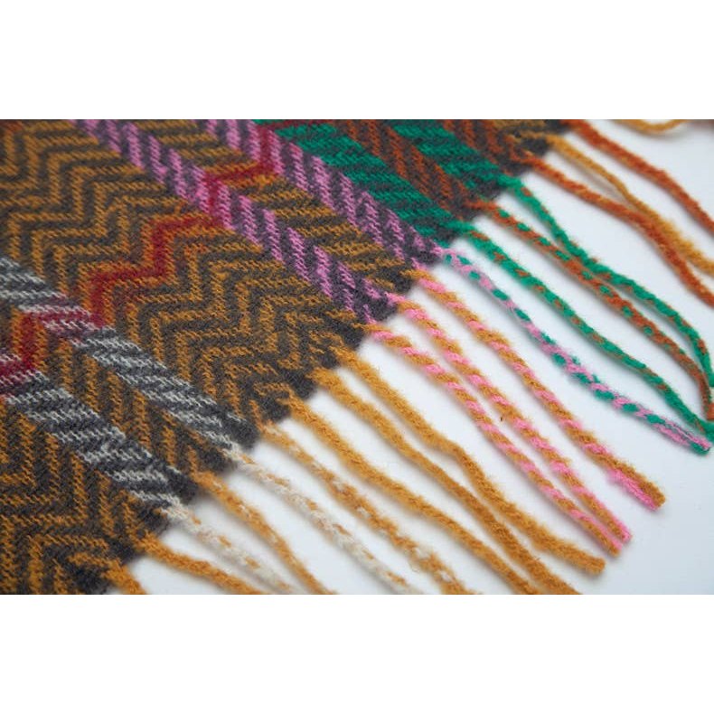 Plaid Ruana Multi-Colored Kimono shawl With Tassel Detail