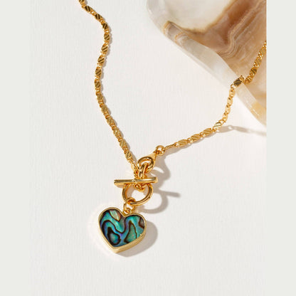 Self Love Toggle Necklace - Abalone