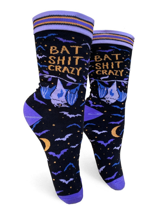 Bat Shit Crazy Womens Crew Socks