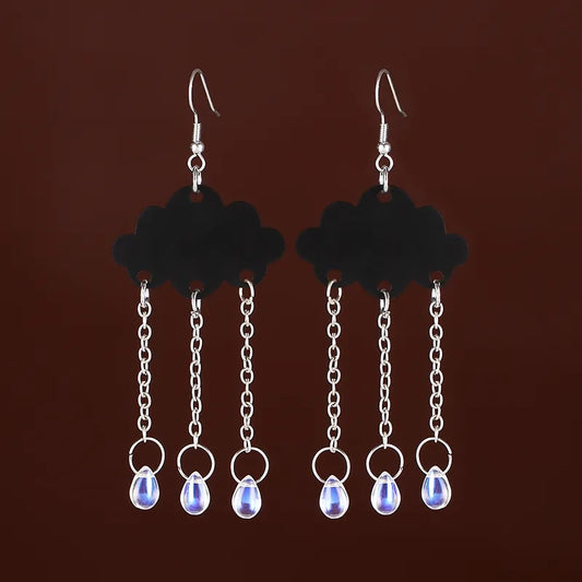 Black Rain Cloud Earrings