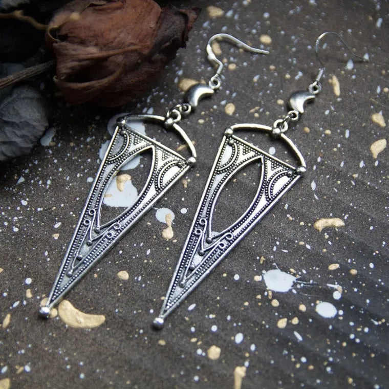 Antique Triangle Earrings