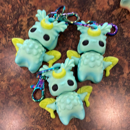 3D Printed Cute Lunar Moth Pixie Keychain