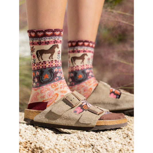 Boxed Boho Sock Set, Set of 3 - Horse