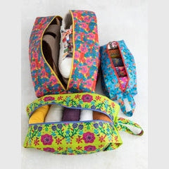 Set of 3 Pack & Go Packing Cubes - Bright Floral