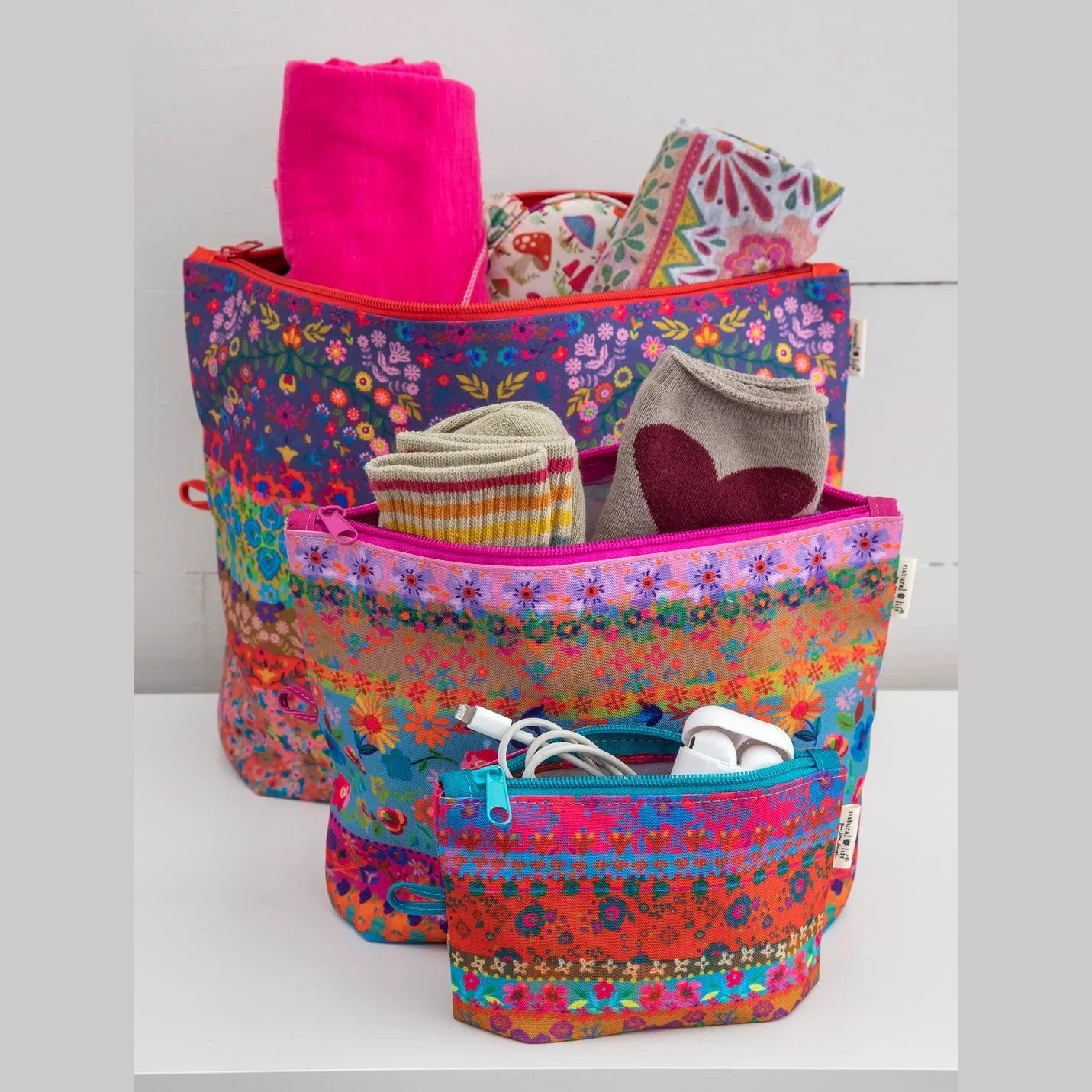 Anything & Everything Pouch Set - Border Print - Thumbnail 4