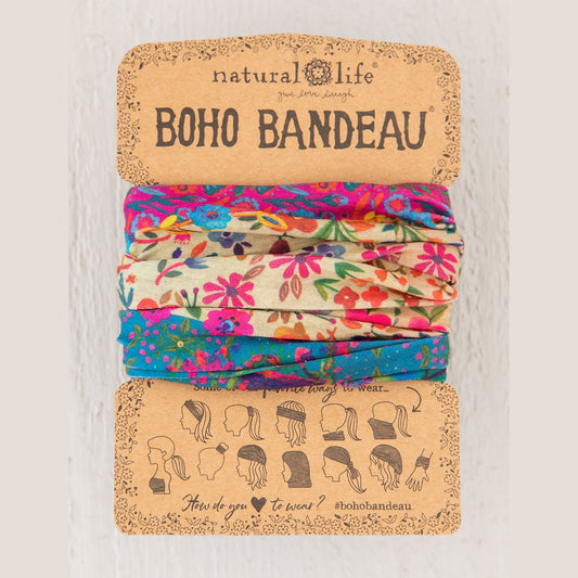 Full Boho Bandeau® Headband - Floral Border