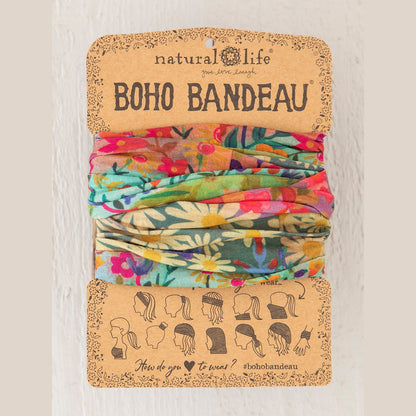 Full Boho Bandeau® Headband - Wildflower Border