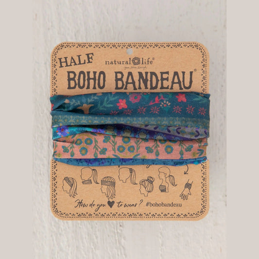 Half Boho Bandeau® Headband - Folk Floral Border