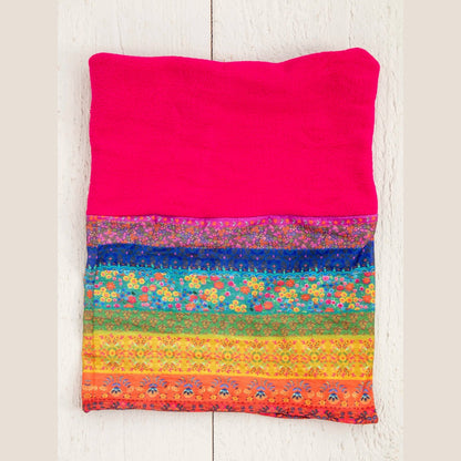 Fleece Boho Bandeau® Headband - Rainbow Border