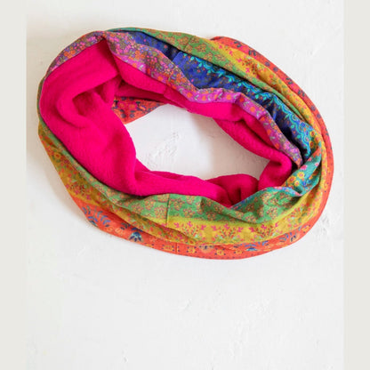 Fleece Boho Bandeau® Headband - Rainbow Border